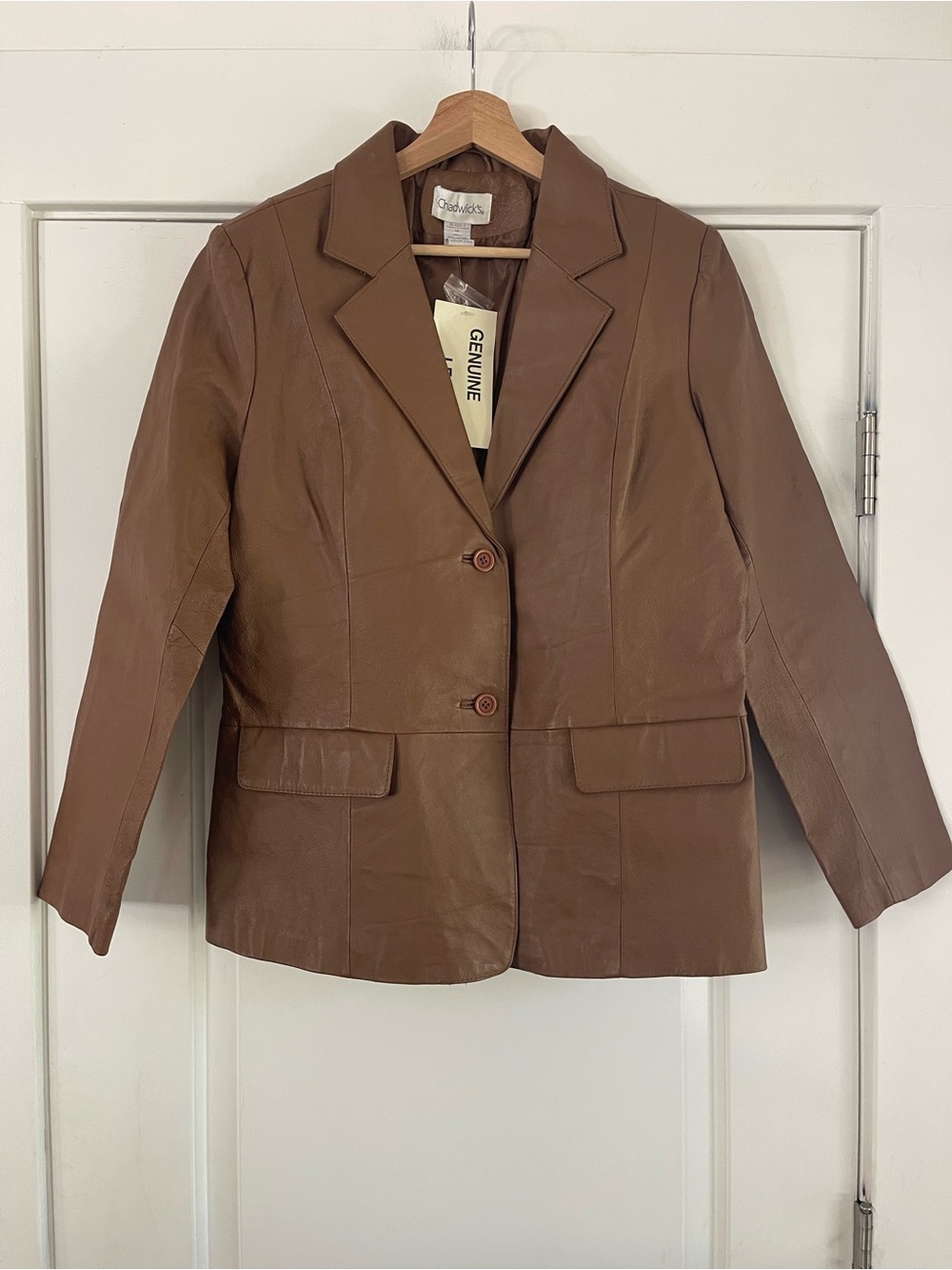 Vintage Deadstock Chadwick’s Genuine Leather Blazer Brown - 14